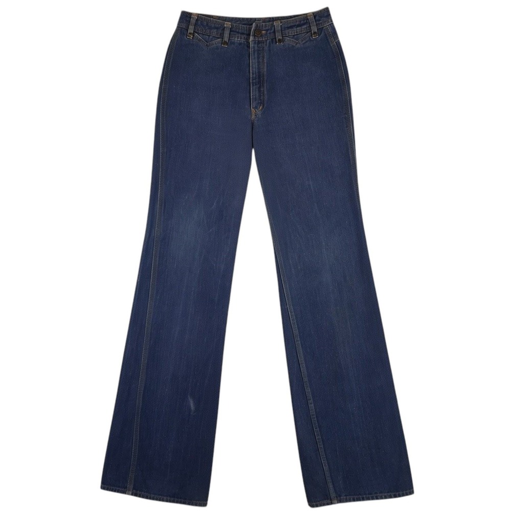 Vintage 70s N'Est Ce Pas? Jeans Womens 9 10 Blue High Waist Wide Leg Denim 80s